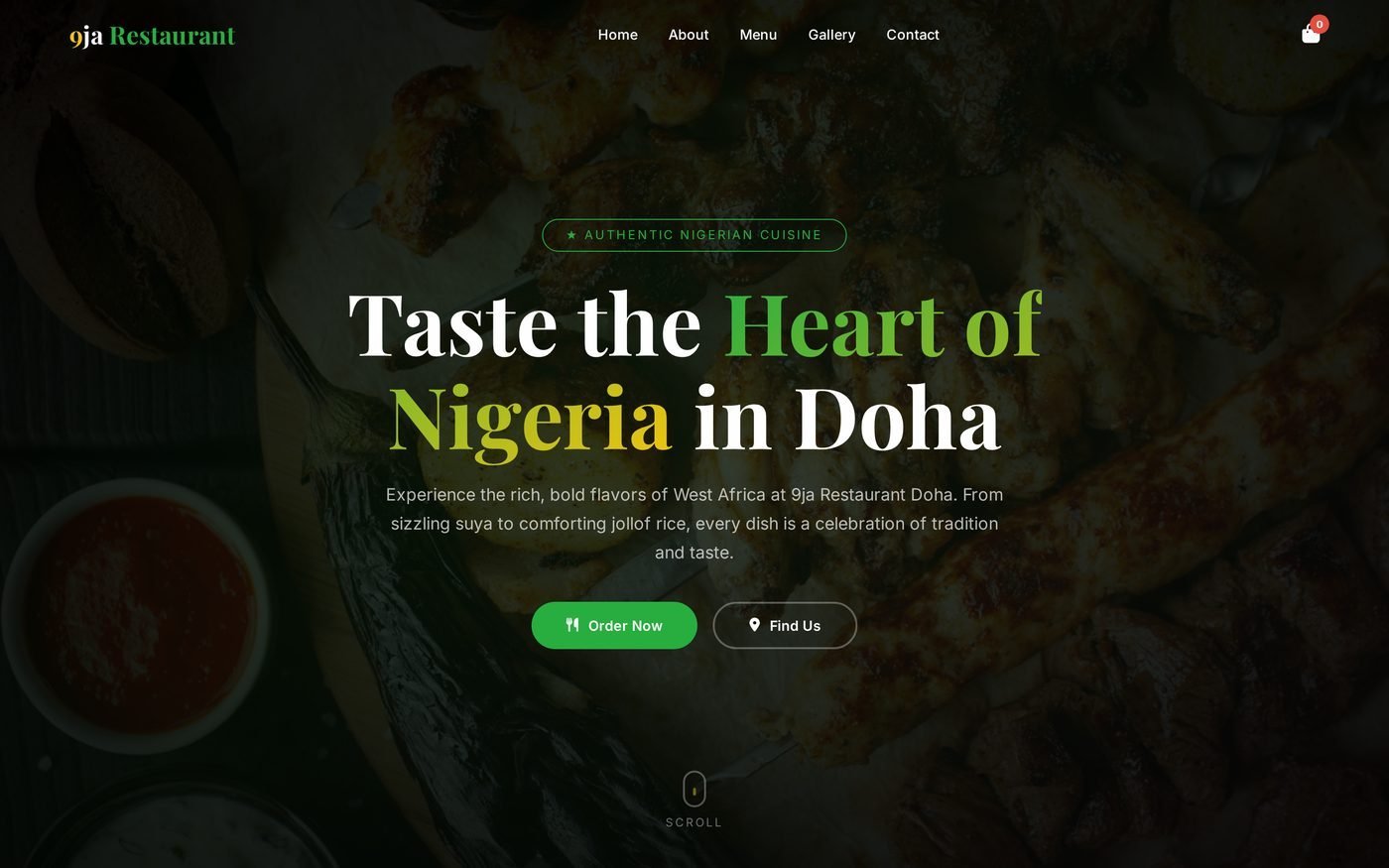 9ja Restaurant Doha — réalisation DevPolis